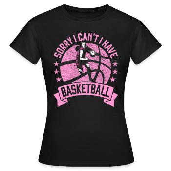 Basketball féminin pour les joueurs de basket-ball - T-shirt Femme - noir - Devant - AI Model Female 172 dark (172cm)