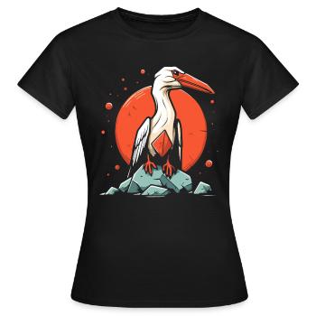 Ein majestätischer Seevogel Vogel - Frauen T-Shirt - Schwarz - Vorne - AI Model Female 172 dark (172cm)