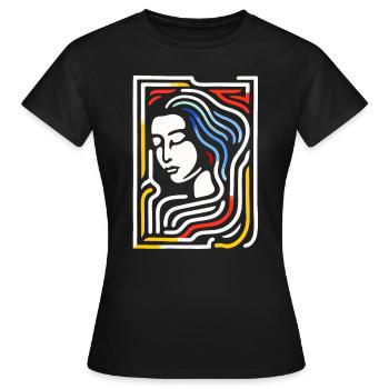 Das wunderschöne Labyrinth - Frauen T-Shirt - Schwarz - Vorne - AI Model Female 172 dark (172cm)