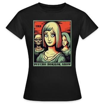 Die Psycho-Horror-Show - Frauen T-Shirt - Schwarz - Vorne - AI Model Female 172 dark (172cm)