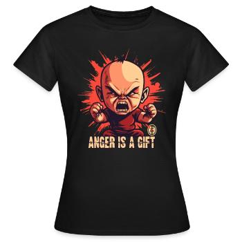 Wut ist ein Geschenk, wütendes Baby - Frauen T-Shirt - Schwarz - Vorne - AI Model Female 172 dark (172cm)