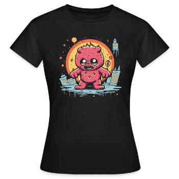 Erlebe den Zorn des gestopften Bären - Frauen T-Shirt - Schwarz - Vorne - AI Model Female 172 dark (172cm)
