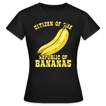 Citoyens de la République de la Banane - T-shirt Femme - noir - Devant - AI Model Female 172 dark (172cm)