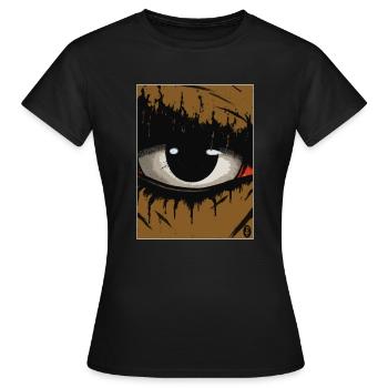 A woman's all-seeing eye - Women's T-Shirt - black - Front - AI Model Female 172 dark (172cm)