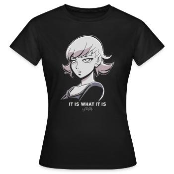 C'est ce que c'est : anime manga dessin animé femme - T-shirt Femme - noir - Devant - AI Model Female 172 dark (172cm)