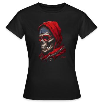 Hop Hop Rap Skull - Women's T-Shirt - black - Front - AI Model Female 172 dark (172cm)