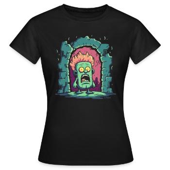 Petit Homme du Donjon - T-shirt Femme - noir - Devant - AI Model Female 172 dark (172cm)
