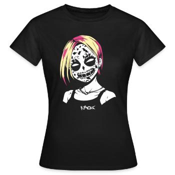 Crazy Alternative Anime Girl - T-shirt Femme - noir - Devant - AI Model Female 172 dark (172cm)