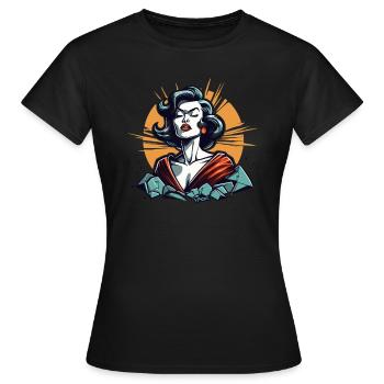 Stricte Mère Nature - T-shirt Femme - noir - Devant - AI Model Female 172 dark (172cm)