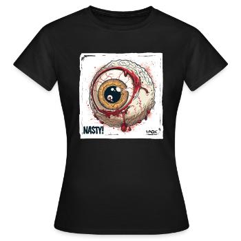 Un œil méchant et dégoûtant - T-shirt Femme - noir - Devant - AI Model Female 172 dark (172cm)