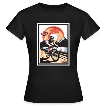 La solitude du coureur cycliste - T-shirt Femme - noir - Devant - AI Model Female 172 dark (172cm)