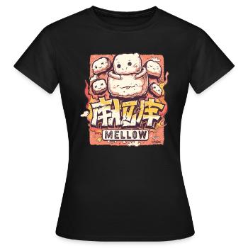 Sanfte Marshmallows im Kawaii-Stil - Frauen T-Shirt - Schwarz - Vorne - AI Model Female 172 dark (172cm)