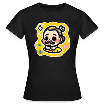 Shakespeare Chibi Guy - T-shirt Femme - noir - Devant - AI Model Female 172 dark (172cm)