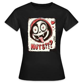 liebenswert, lustig, verrückt und durchgeknallt - Frauen T-Shirt - Schwarz - Vorne - AI Model Female 172 dark (172cm)