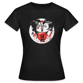 Liebe der Herzen und Liebende - Frauen T-Shirt - Schwarz - Vorne - AI Model Female 172 dark (172cm)