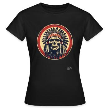 Les vrais patriotes sont les indigènes - T-shirt Femme - noir - Devant - AI Model Female 172 dark (172cm)