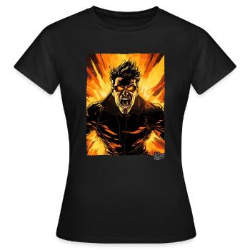 Super Anger Hero: Der heldenhafte Ausbruch - Frauen T-Shirt - Schwarz - Vorne - AI Model Female 172 dark (172cm)