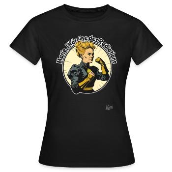 Marie - Die Heldin der Strahlung - Frauen T-Shirt - Schwarz - Vorne - AI Model Female 172 dark (172cm)