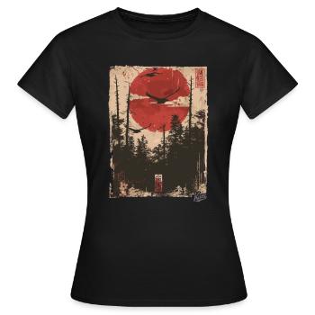 Propaganda-Stil: Natur-Revolution - Frauen T-Shirt - Schwarz - Vorne - AI Model Female 172 dark (172cm)