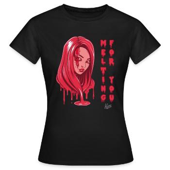 Ich schmelze für dich - Frauen T-Shirt - Schwarz - Vorne - AI Model Female 172 dark (172cm)