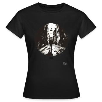 Tout seul - T-shirt Femme - noir - Devant - AI Model Female 172 dark (172cm)