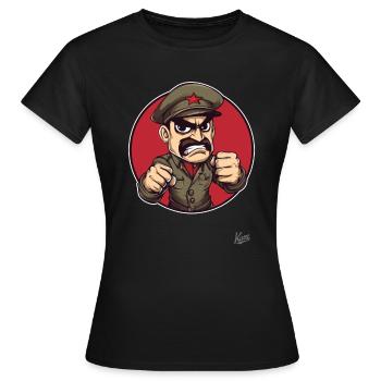 Kommunistischer Soldat-General Kapitalismus - Frauen T-Shirt - Schwarz - Vorne - AI Model Female 172 dark (172cm)