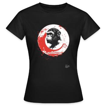 Apeolution: The Ape Revolution - Women's T-Shirt - black - Front - AI Model Female 172 dark (172cm)