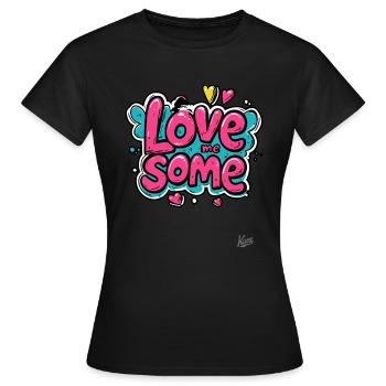 Love me this - Women's T-Shirt - black - Front - AI Model Female 172 dark (172cm)