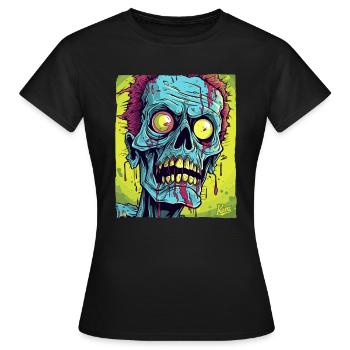Le monstre de crâne de zombie le plus cool - T-shirt Femme - noir - Devant - AI Model Female 172 dark (172cm)