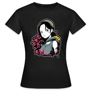 Fille alternative super cool et décontractée - T-shirt Femme - noir - Devant - AI Model Female 172 dark (172cm)