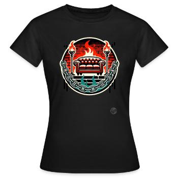 Das Sofa - Frauen T-Shirt - Schwarz - Vorne - AI Model Female 172 dark (172cm)
