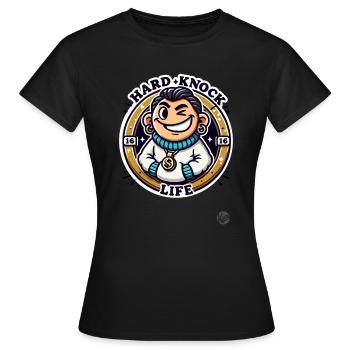 Reicher Kerl, Hartes Leben - Frauen T-Shirt - Schwarz - Vorne - AI Model Female 172 dark (172cm)