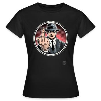 Salutations froides et hostiles de la part du monsieur - T-shirt Femme - noir - Devant - AI Model Female 172 dark (172cm)