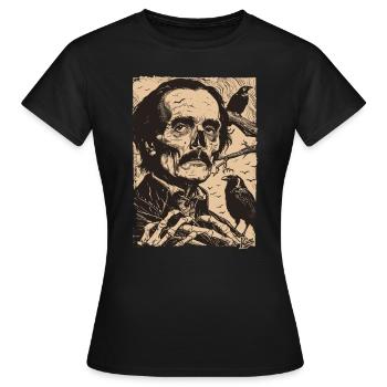 Horror stories of Edgar and the raven - Women's T-Shirt - black - Front - AI Model Female 172 dark (172cm)