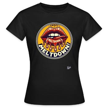 Tendres baisers et doux fondant - T-shirt Femme - noir - Devant - AI Model Female 172 dark (172cm)