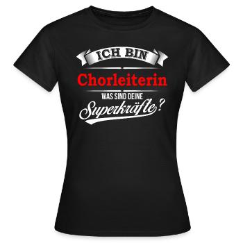Chorleiter Chorleiterin Dirigent Dirigentin Chor - Frauen T-Shirt - Schwarz - Vorne - AI Model Female 172 dark (172cm)