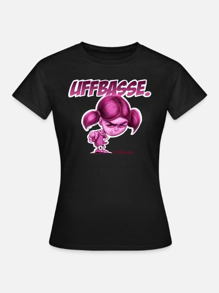 Cartoon "Uffbasse" - Frauen T-Shirt - Schwarz