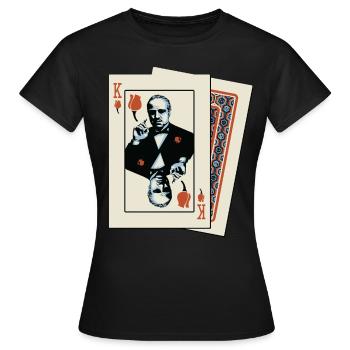 Le Parrain Film De Mafia Jouer Aux Cartes - T-shirt Femme - noir - Devant - AI Model Female 172 dark (172cm)