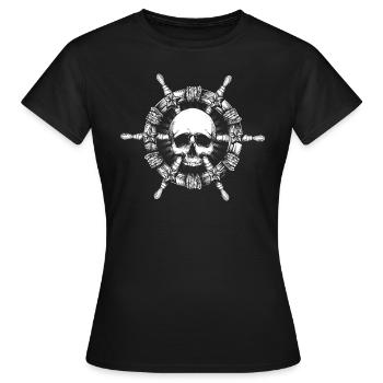 Volant de pirate - T-shirt Femme - noir - Devant - AI Model Female 172 dark (172cm)