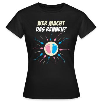 Party Pregnancy Gift Parents The Race - Women's T-Shirt - black - Front - AI Model Female 172 dark (172cm)