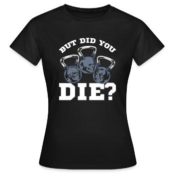Kugelhantel Kettlebell Fitness Sport Training - Frauen T-Shirt - Schwarz - Vorne - AI Model Female 172 dark (172cm)