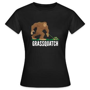 Grassquatch Bigfoot Grass Sasquatch Lawn Care Ra - T-shirt Femme - noir - Devant - AI Model Female 172 dark (172cm)