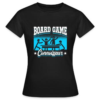 Jeu de société Connaisseur Passionné de jeux de nuit Plateau - T-shirt Femme - noir - Devant - AI Model Female 172 dark (172cm)