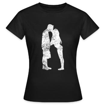 Liebe Paar Liebespaar - Frauen T-Shirt - Schwarz - Vorne - AI Model Female 172 dark (172cm)