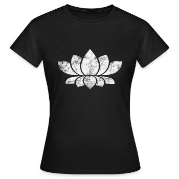 fleur de lotus - T-shirt Femme - noir - Devant - AI Model Female 172 dark (172cm)