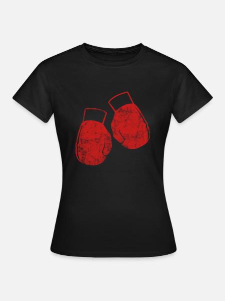 Boxhandschuhe - Frauen T-Shirt - Schwarz