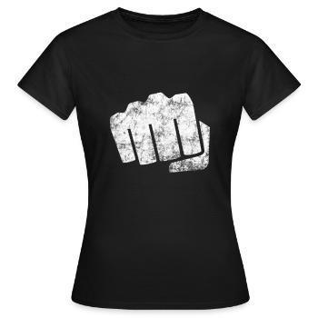Faust - Frauen T-Shirt - Schwarz - Vorne - AI Model Female 172 dark (172cm)