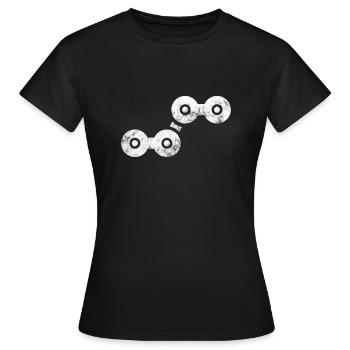 Fahrradfahrer Fahrrad Kette Fahrradfahren - Frauen T-Shirt - Schwarz - Vorne - AI Model Female 172 dark (172cm)
