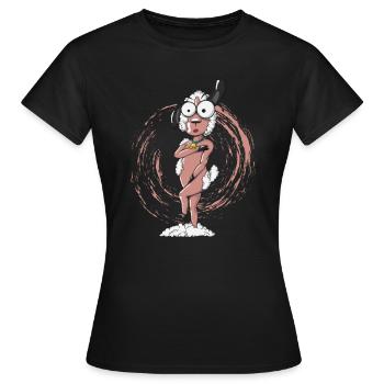 mouton rasé nu - T-shirt Femme - noir - Devant - AI Model Female 172 dark (172cm)