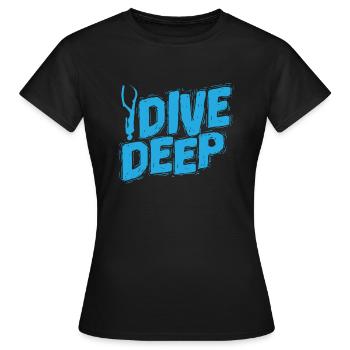 Apnoetaucher Dive Deep - Frauen T-Shirt - Schwarz - Vorne - AI Model Female 172 dark (172cm)